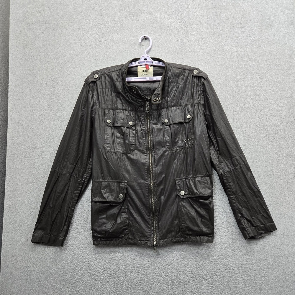 Cerruti 1881 Men Jacket XXXL Black Field Military Bomber